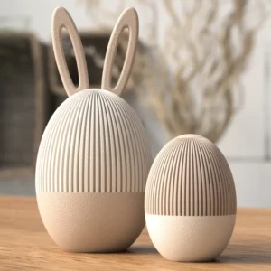 Œuf de Pâques en style Japandi avec oreilles