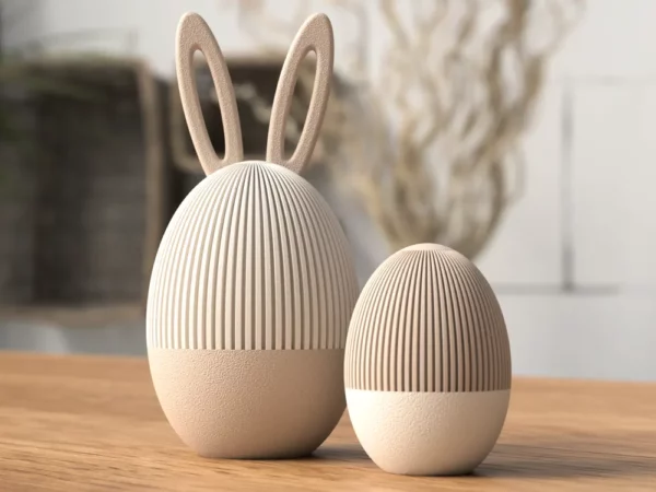 Œuf de Pâques en style Japandi avec oreilles