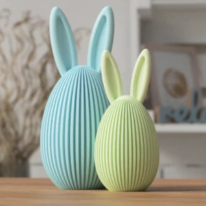Œuf de Pâques avec oreilles de lapin