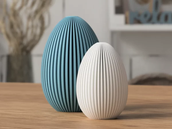 Œuf de Pâques design moderne en impression 3D