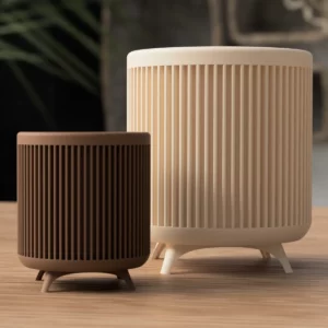Jardinière mid-century sur pieds, imprimée en 3D