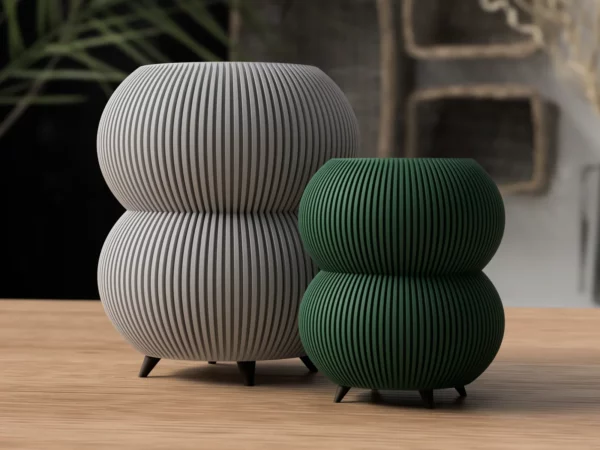 Vase sur pieds design moderne imprimé en 3D