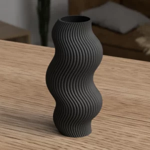 Vase ondulé design moderne imprimé en 3D
