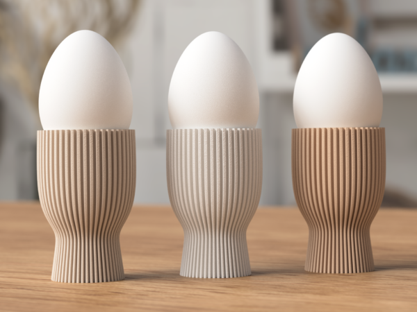 Coquetier design moderne imprimé en 3D en Suisse
