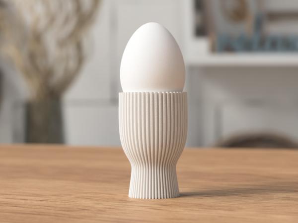 Coquetier design moderne imprimé en 3D en Suisse