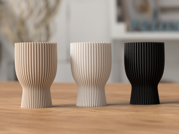 Coquetier design moderne imprimé en 3D en Suisse