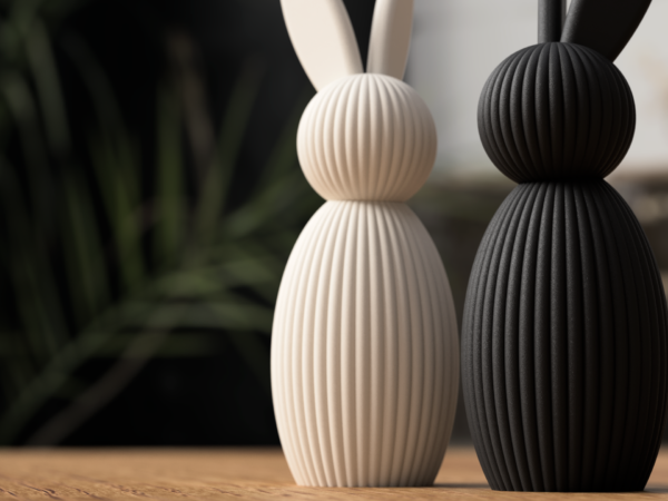 Sculpture lapin de Pâques texturée en 13, 17 ou 22 cm – 30 couleurs