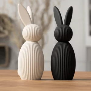 Sculpture lapin de Pâques texturée en 13, 17 ou 22 cm – 30 couleurs