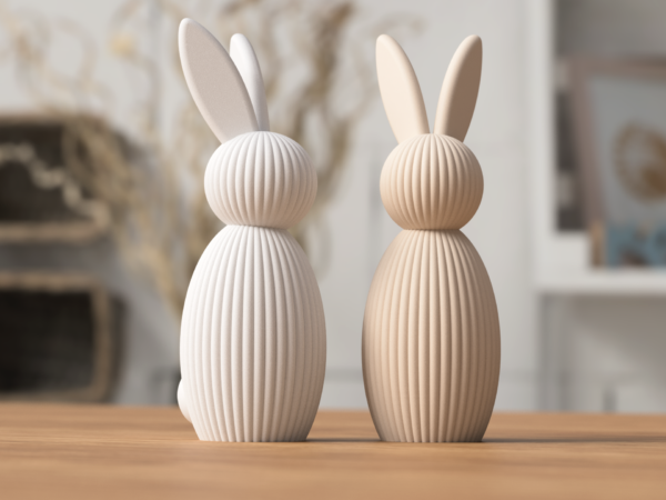 Sculpture lapin de Pâques texturée en 13, 17 ou 22 cm – 30 couleurs