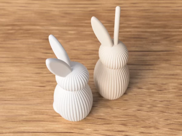 Sculpture lapin de Pâques texturée en 13, 17 ou 22 cm – 30 couleurs