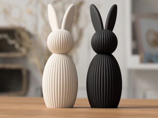 Sculpture lapin de Pâques texturée en 13, 17 ou 22 cm – 30 couleurs