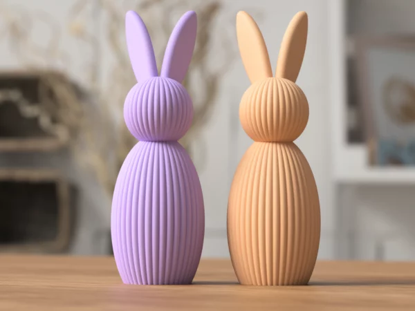 Sculpture lapin de Pâques texturée en 13, 17 ou 22 cm – 30 couleurs