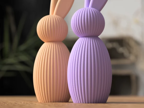 Lapin décoratif minimaliste imprimé en 3D