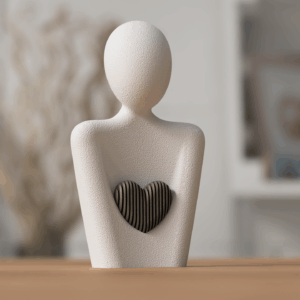 Statuette fête des mères avec cœur à insérer