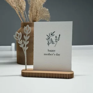 porte-carte fête des mères avec socle nervuré