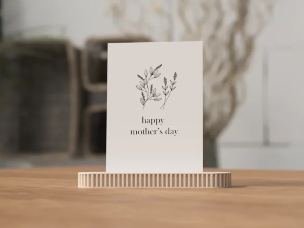 porte-carte fête des mères avec socle nervuré
